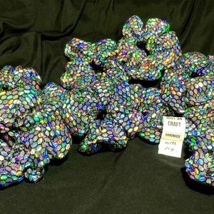 💿DISCO BLING 3 PACK HANDMADE LUXURY SCRUNCHIES